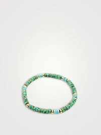 Turquoise Heishi Beaded Bracelet