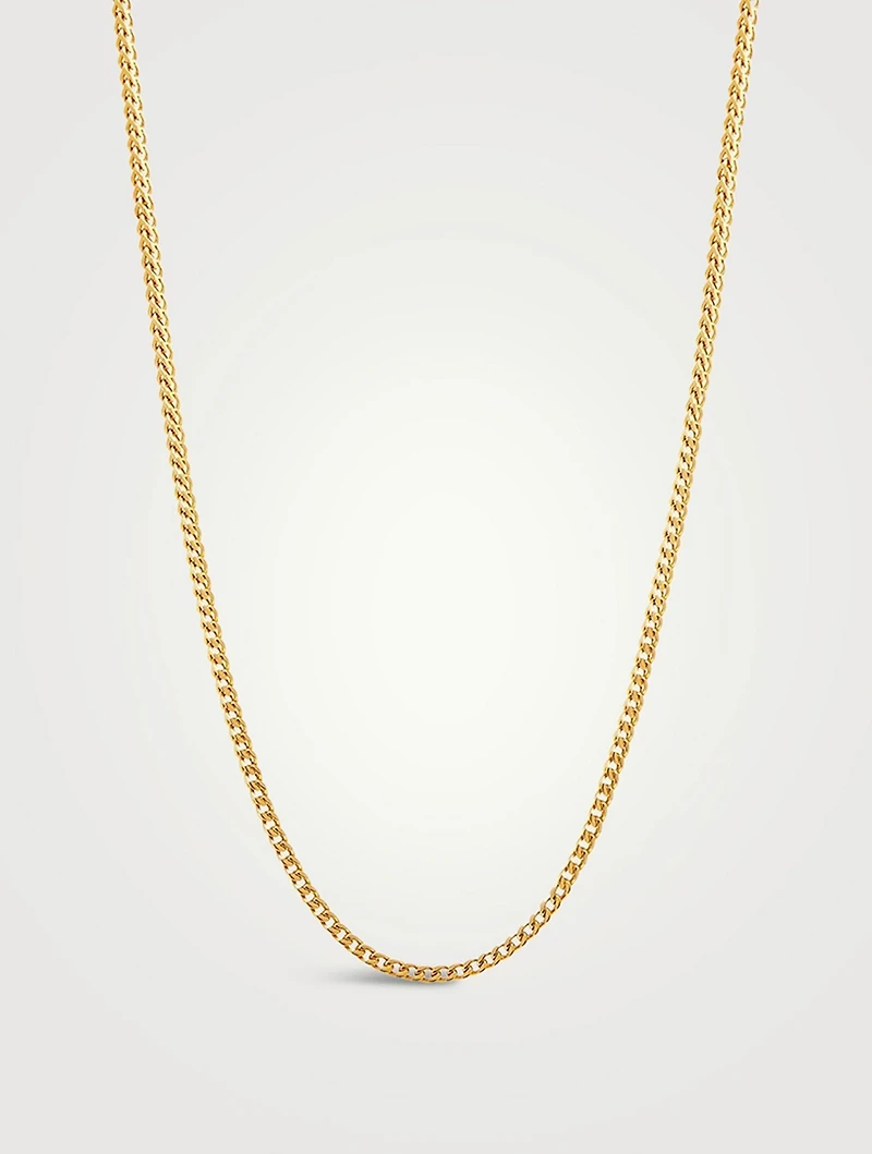 Squared 18K Gold Plated Chain Necklace