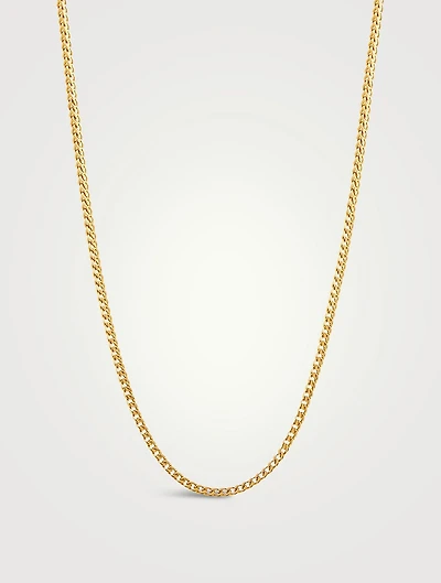 Squared 18K Gold Plated Chain Necklace