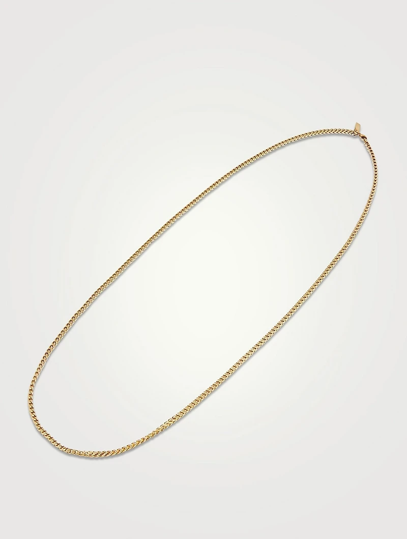 Squared 18K Gold Plated Chain Necklace
