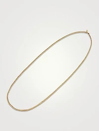 Squared 18K Gold Plated Chain Necklace