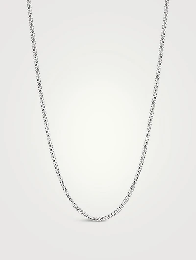 Squared Silver Chain Necklace