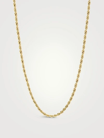 18K Gold Plated Rope Chain Necklace