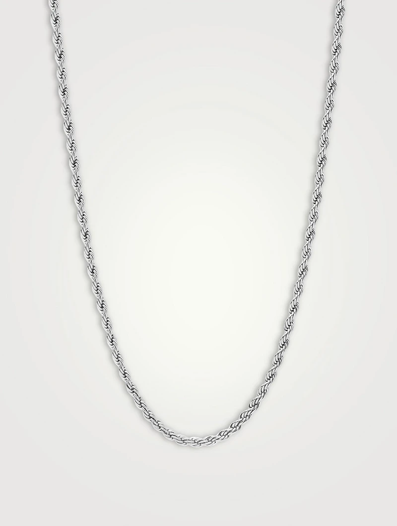 Silver Rope Chain Necklace
