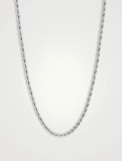 Silver Rope Chain Necklace
