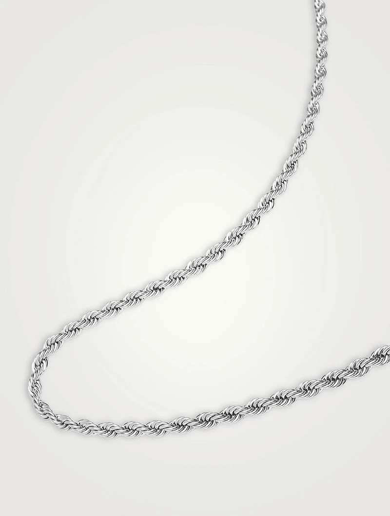 Silver Rope Chain Necklace