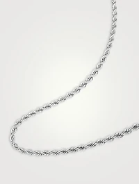 Silver Rope Chain Necklace