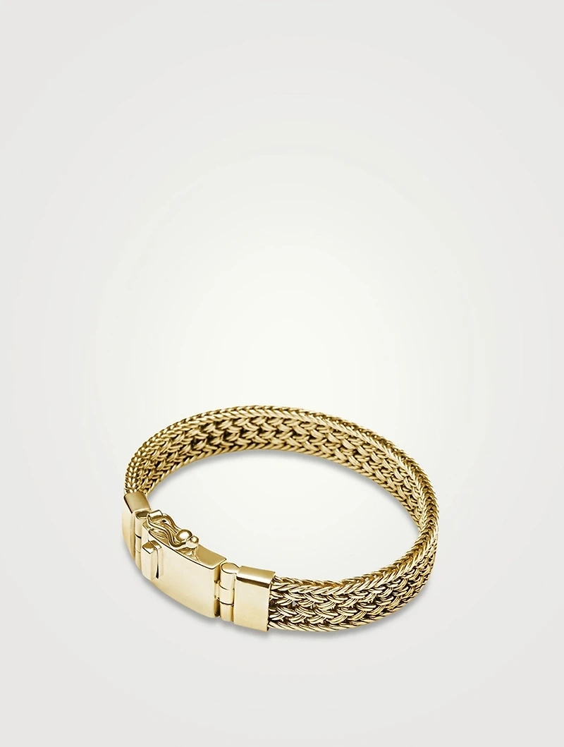 18K Gold Plated Braided Chain Bracelet