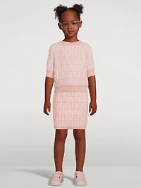 Kids Cotton Knitted Skirt