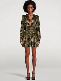 Dragonfly Metallic Mini Dress