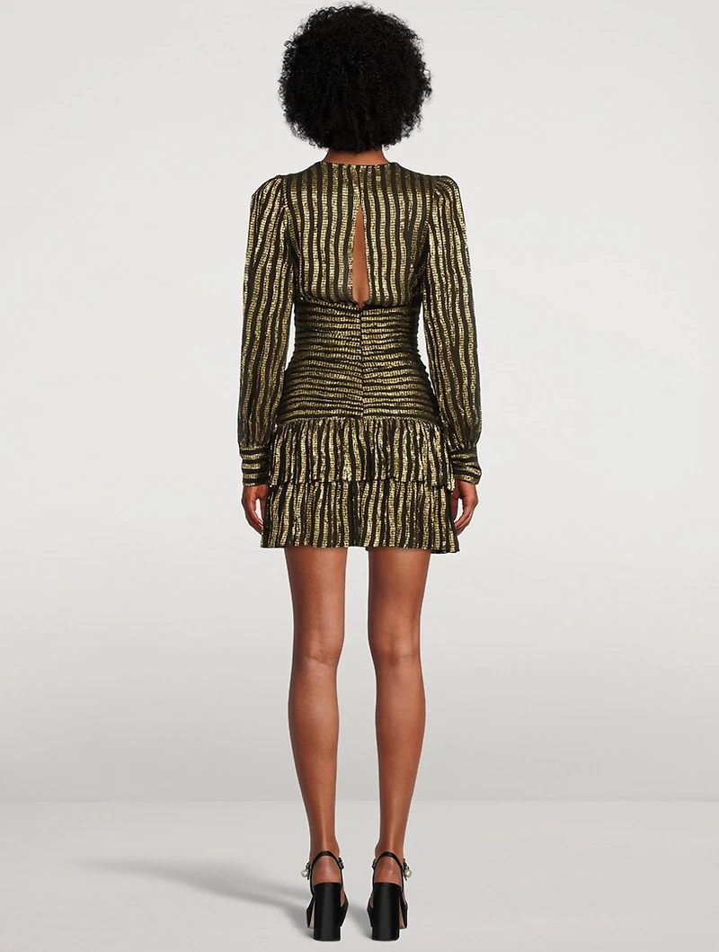 Dragonfly Metallic Mini Dress