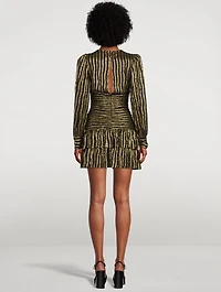 Dragonfly Metallic Mini Dress