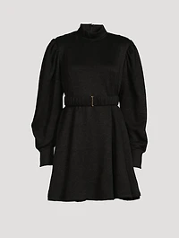 Lotus Belted Lurex Mini Dress