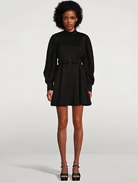 Lotus Belted Lurex Mini Dress