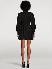 Lotus Belted Lurex Mini Dress