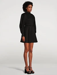Lotus Belted Lurex Mini Dress