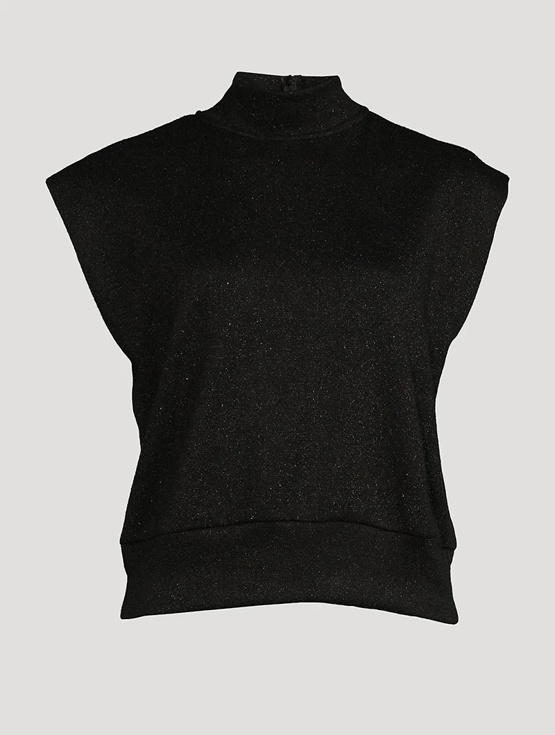 Birdie Lurex Cap-Sleeve Top