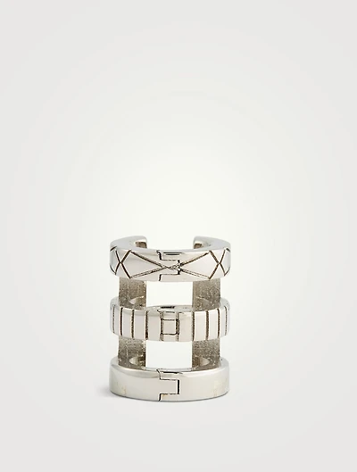 Three-Row Cuff Earring