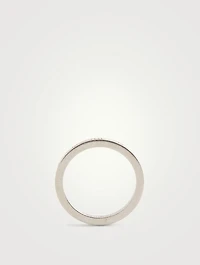 Slim Icon Silver Number Logo Ring