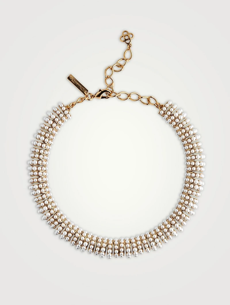Gala Necklace With Crystal Pearl