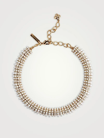 Gala Necklace With Crystal Pearl