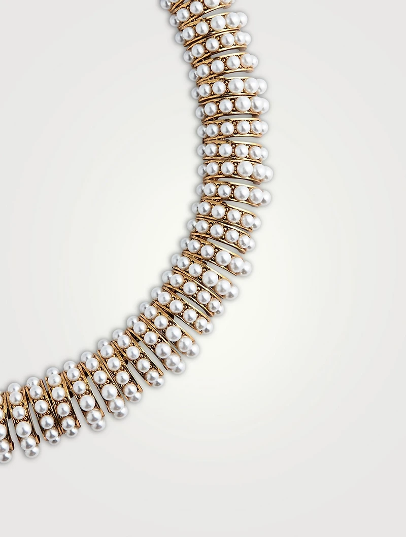 Gala Necklace With Crystal Pearl