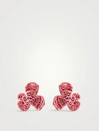 Raffia Petal Flower Earrings