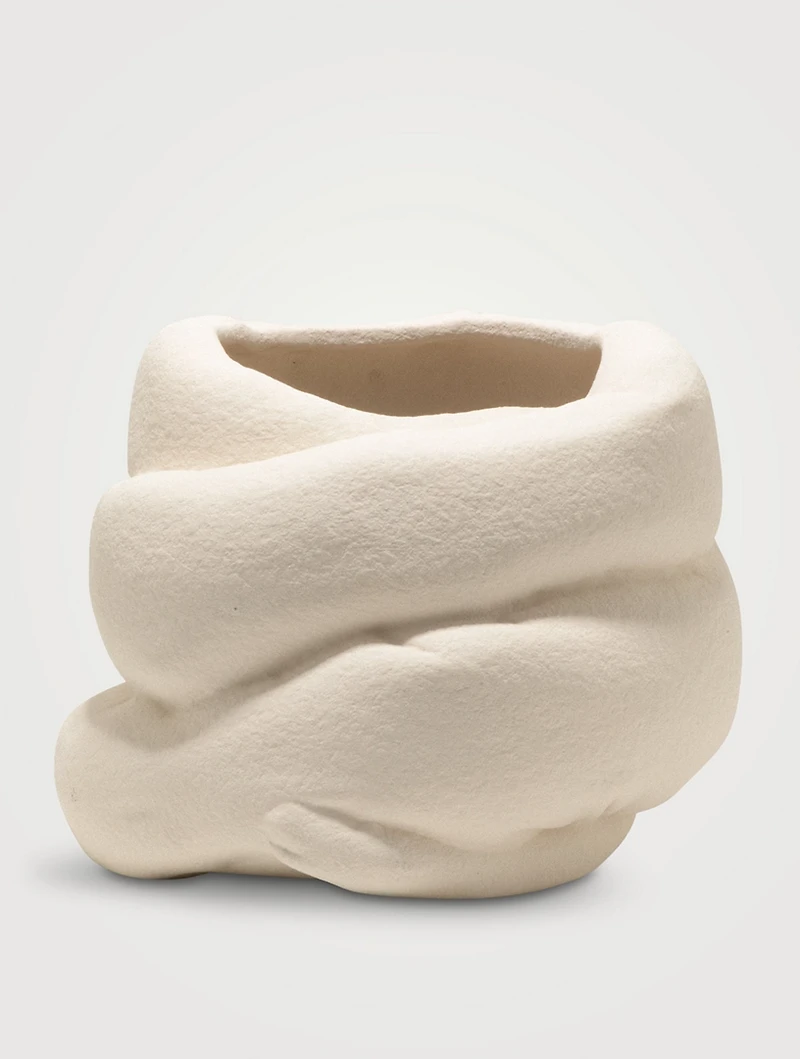 Large Puffy Ceramic Vase