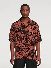 Short-Sleeve Camp Shirt Hawaiian Print