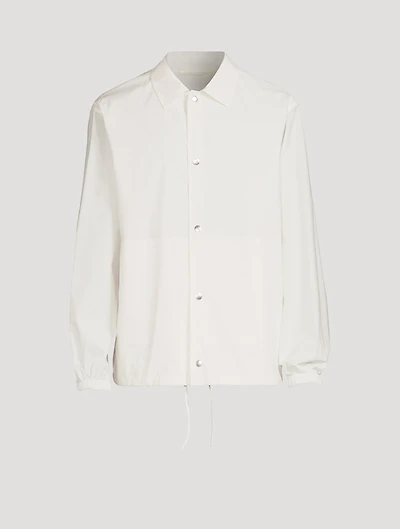 Cotton Shirt Jacket With Logo