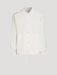 Cotton Shirt Jacket With Logo