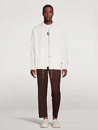 Cotton Shirt Jacket With Logo