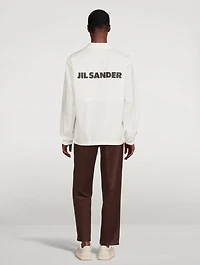 Cotton Shirt Jacket With Logo