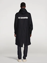 Cotton Long Jacket With Hood