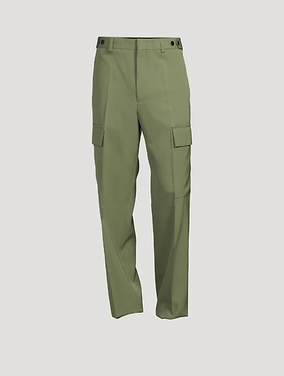 Wool Straight-Leg Pants