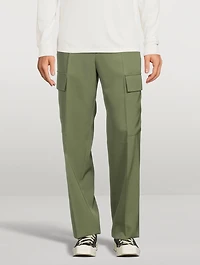Wool Straight-Leg Pants
