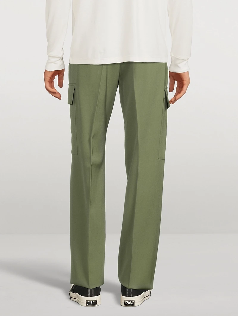 Wool Straight-Leg Pants