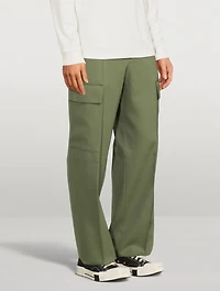 Wool Straight-Leg Pants