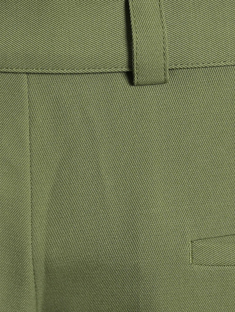 Wool Straight-Leg Pants