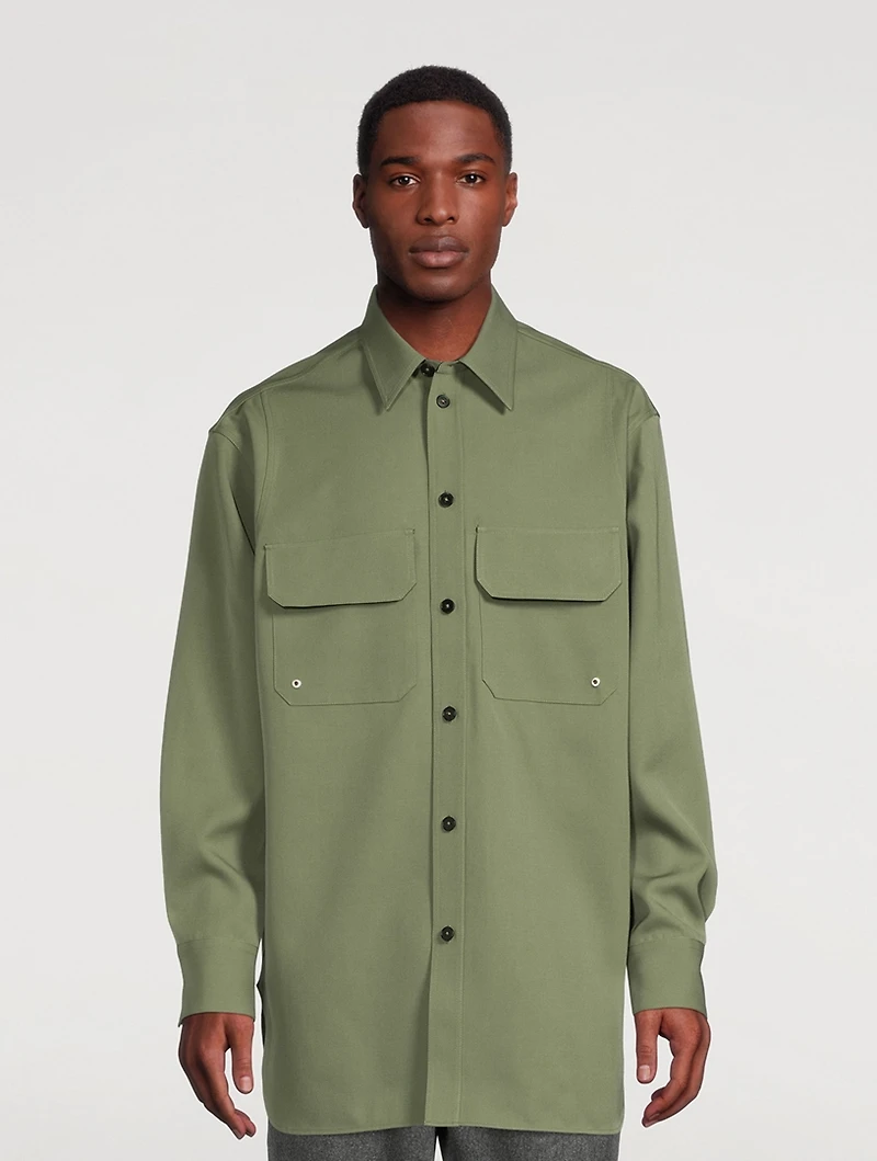 Wool Oversized Shirt