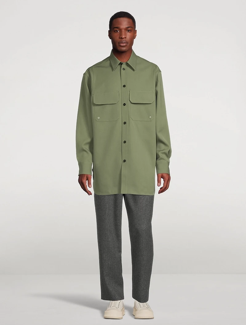 Wool Oversized Shirt