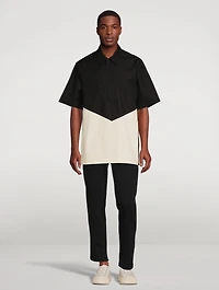 Cotton Short-Sleeve Zip Shirt