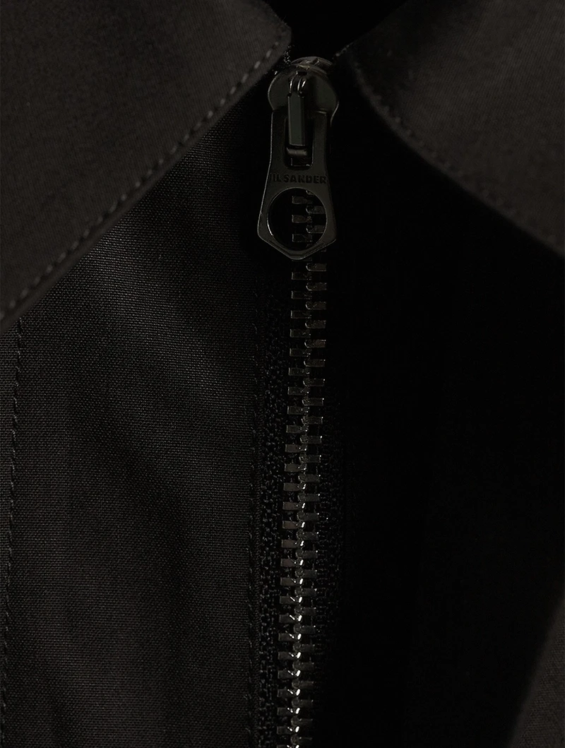 Cotton Short-Sleeve Zip Shirt