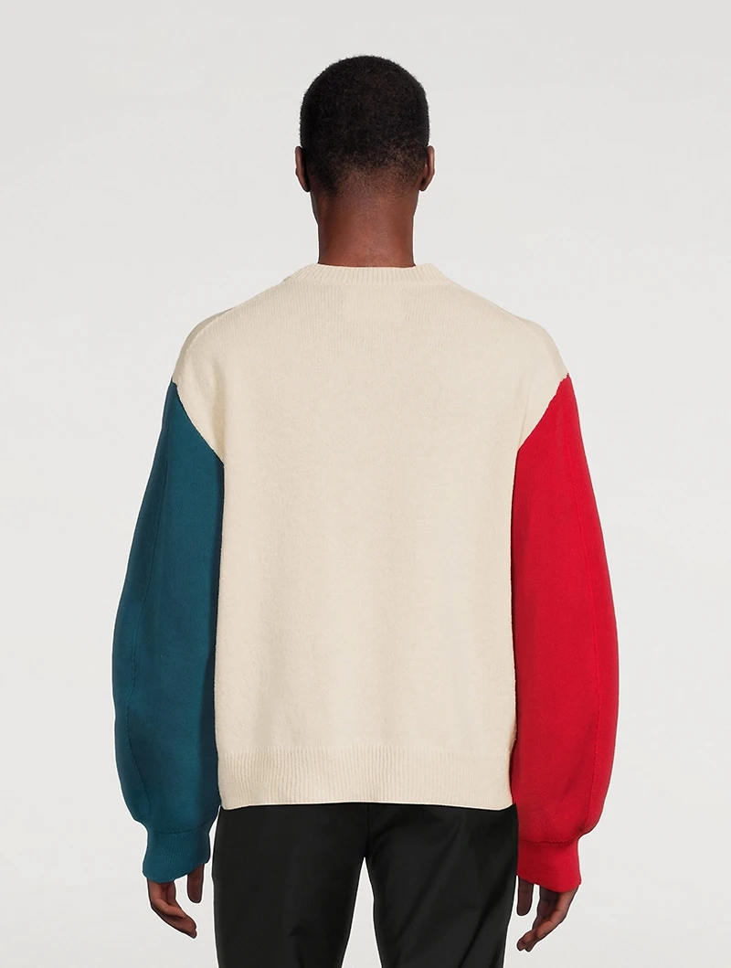 Cotton And Wool Jacquard Sweater