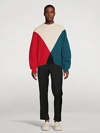 Cotton And Wool Jacquard Sweater
