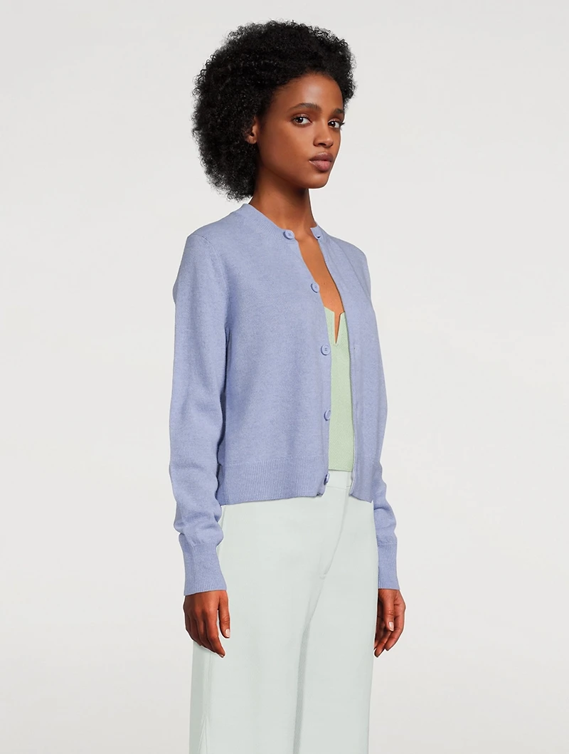 Wool Crewneck Cardigan