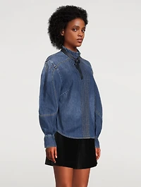 Rhythmic Denim Tuxedo Shirt