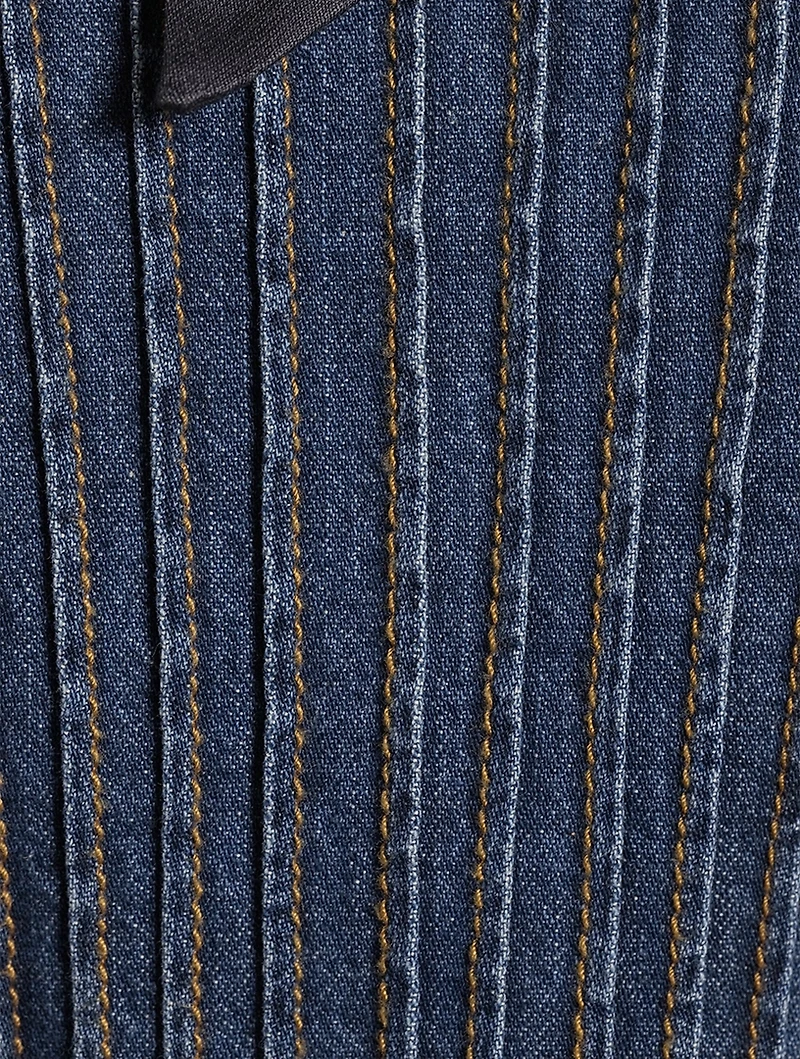 Rhythmic Denim Tuxedo Shirt