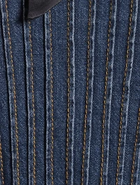 Rhythmic Denim Tuxedo Shirt