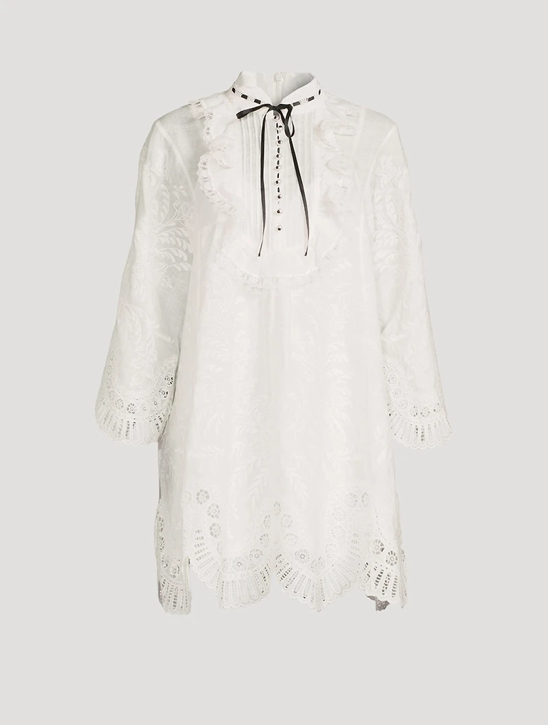 Dancer Tie-Neck Mini Dress